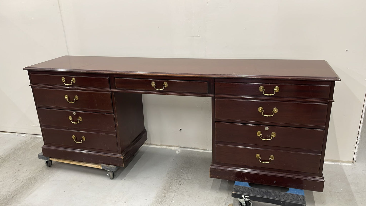 Credenza Desk Kittinger Georgian Collection Vintage Computer Desk Credenza & Lateral File Mahogany 85.75" x 30.25" x 19.5"