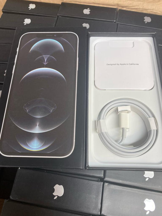 Replacement iPhone 12 PRO SILVER Empty Retail Box & Accessories WHOLESALE DISCOUNTED BULK BOX