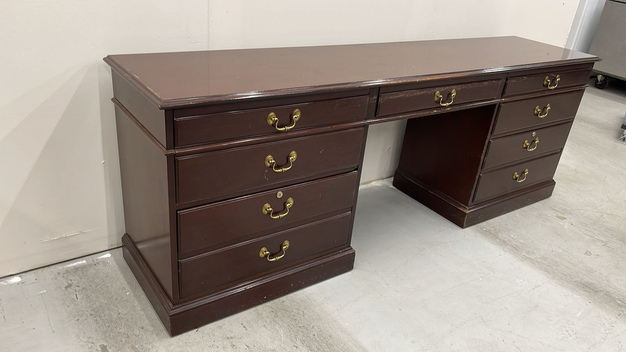 Credenza Desk Kittinger Georgian Collection Vintage Computer Desk Credenza & Lateral File Mahogany 85.75" x 30.25" x 19.5"