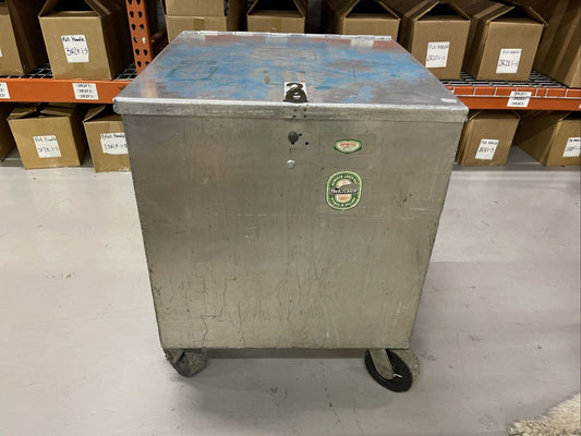Heavy Duty Service Stainless Steel Utility Tool Cart with Lid 25" x 25" x 25"